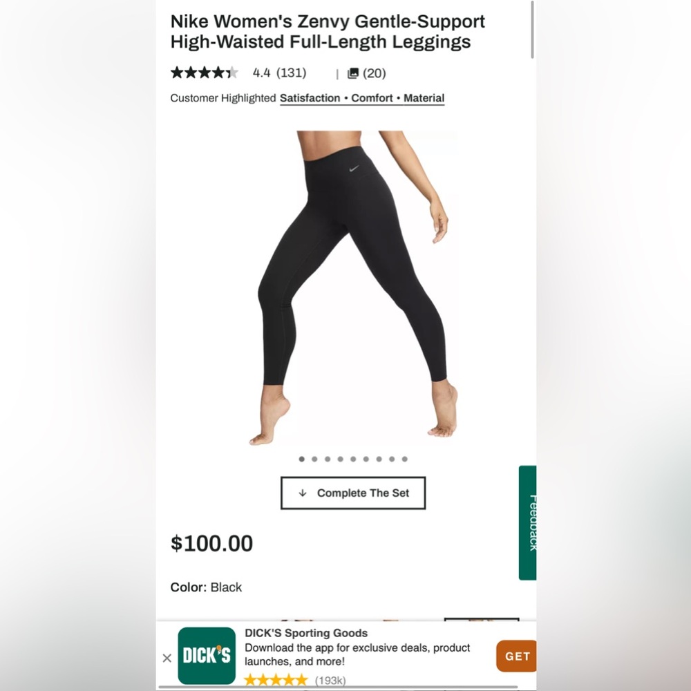 Nike Classic Black Active Leggings